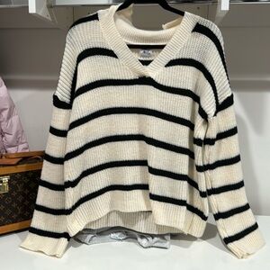 F ORTE KNIT SWEATER BLACK / CREAM